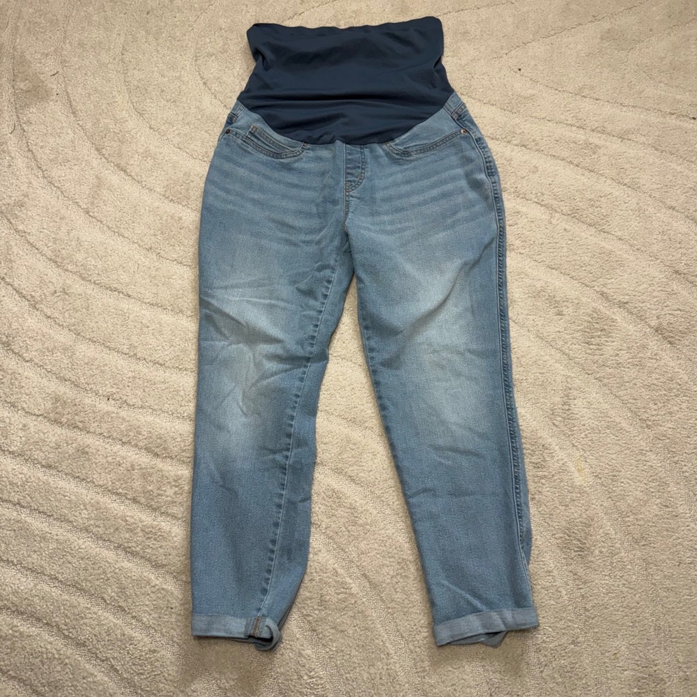 Signature by Levi Strauss Gold Label Maternity Boyfriend Jeans Light Wash L L/G